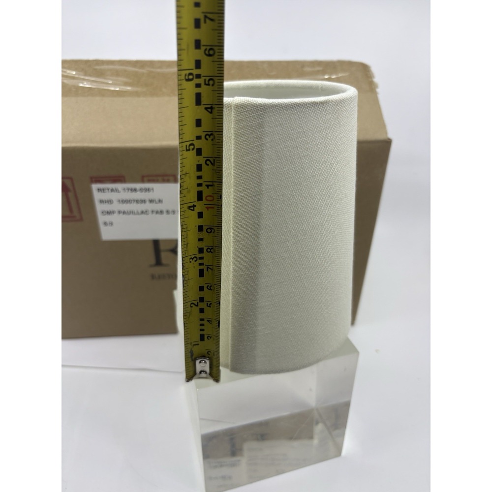 Restoration Hardware Cmp Pauliac S/2 Shade white Linen Lamp Shades New - Picture 7 of 10